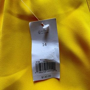 Banana Republic tank dress yellow size 14 with some tailoring under the armpits.